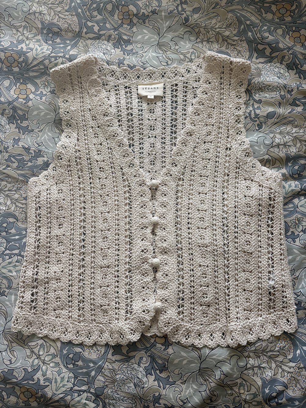 Sezane Palmina Blouse Ecru - Size M